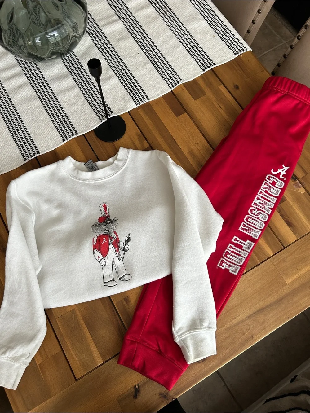Alabama Crimson Tide Kids Big Al Drum Major Set Sweatshirt & Sweatpants